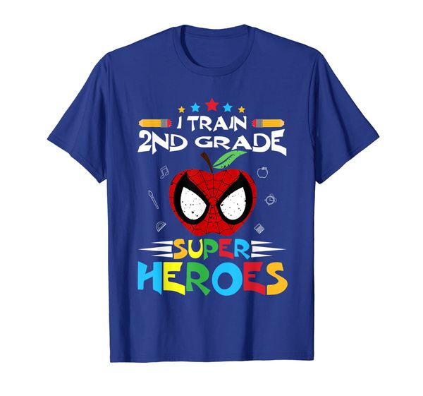

i train 2nd grade super heroes teacher team gift t shirt, White;black