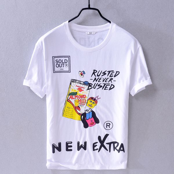 

2021 new arrival short sleeve cotton t shirt summer white t-shirt mens casual round neck tshirt for men camisa chemise csv8, White;black