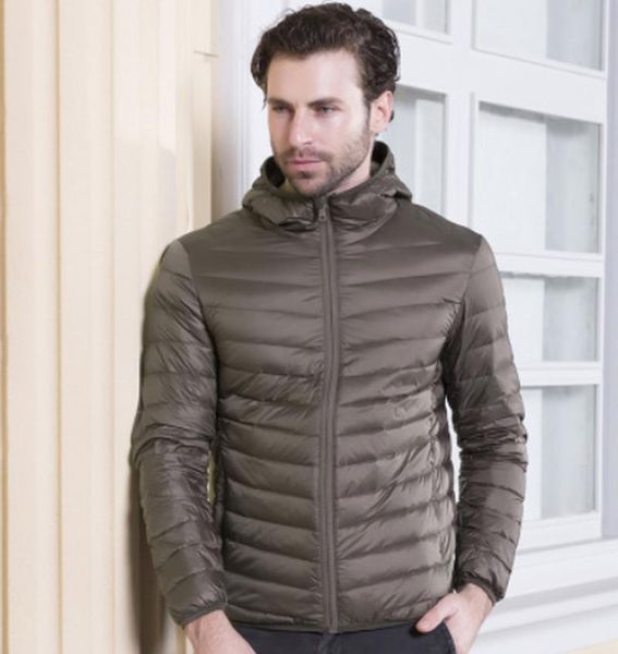 

men's down & parkas zogaa winter short mens lightweight coat casual striped solid color hooded parka slim zipper jackets outwear, Black