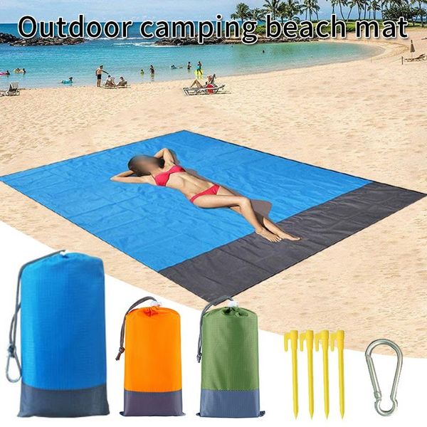 

outdoor pads waterproof beach towel blanket pocket sand large portable mat camping picnic