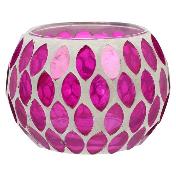 

fragrance lamps glass candle holder mosaic pattern colorful romantic candlestick home ornament
