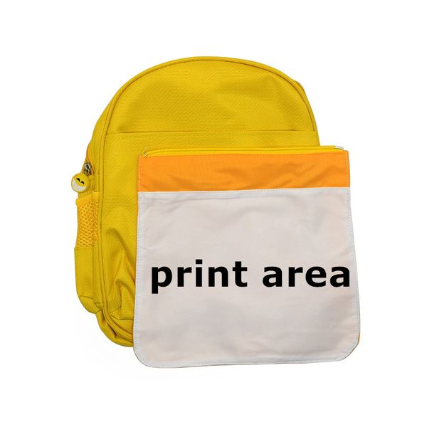 Sublimation Kinder Schultaschen Weiß Blank Wärmeübertragung Oxford Fabirc Kinder Rucksack DIY Wasserdichte Tasche Mit Großer Kapazität Auf Dem Luftweg A12