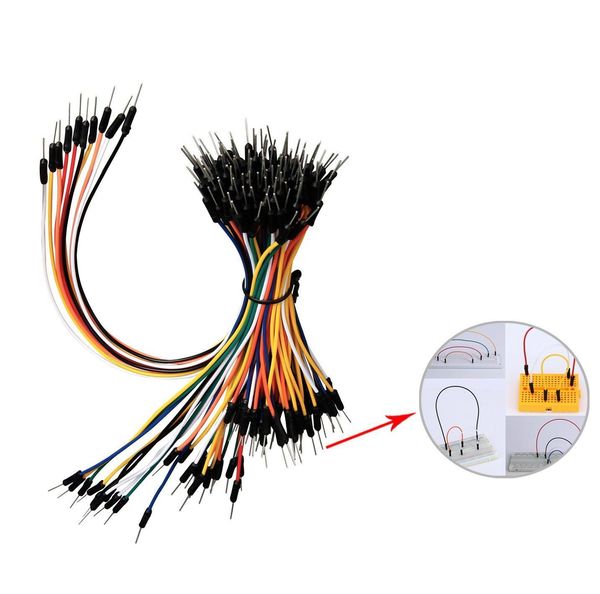 Steckbrett-Überbrückungsdrähte, experimentelles Dupont-Kabel, lötfrei, flexibel, Stecker auf Stecker, blanker Kupferdraht, Kunststoff, außen, größter Durchmesser