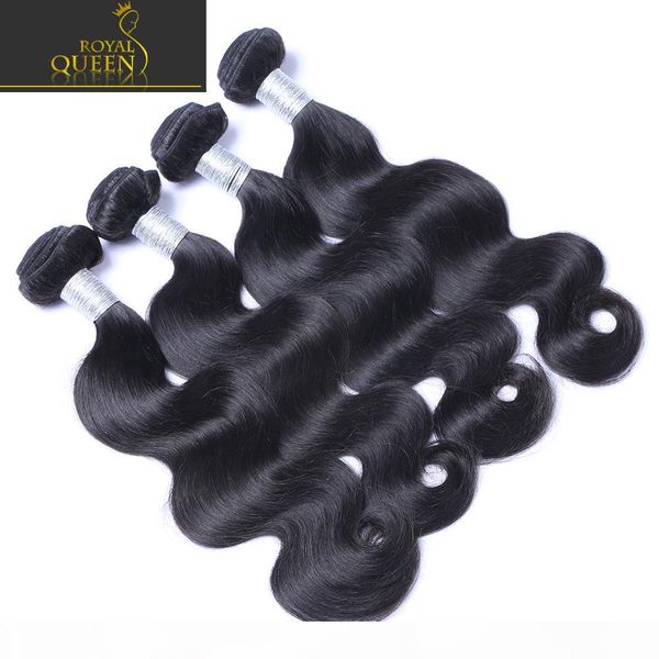 

8a brazilian virgin human hair weave bundles body wave unprocessed peruvian malaysian indian cambodian mink hair extensions natural color 1b, Black