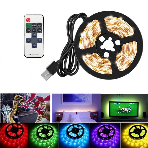 

strips usb dimmerable wall light lamp dc 5v smd 2835 led strip with rf remote ip21 ip65 waterproof 3528 flexible tape night