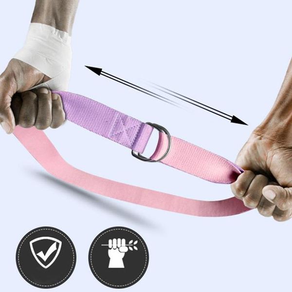 

resistance bands yoga assist belt stretch strap fitness exercise gym rope waist leg band women d-ring