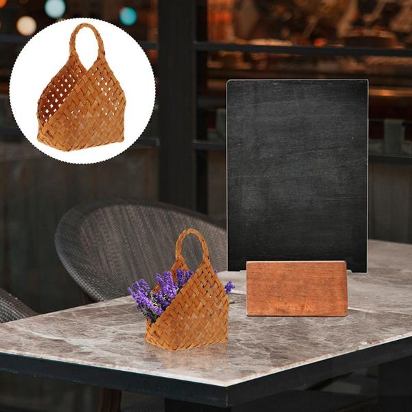 

storage baskets 1pc wood chip flowet basket portable woven flower