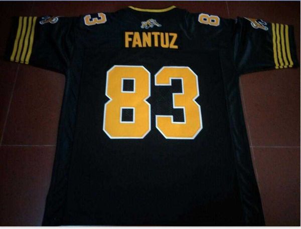 

custom men youth women vintage hamilton tiger-cats #83 andy fantuz football jersey size s-5xl or custom any name or number jersey, Black