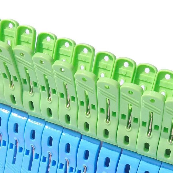 Giyim Gardırop Depolama 24 PCS/Set Giysileri Pegs Güçlü rüzgar geçirmez çamaşır yıkama, iç çamaşırı çoraplar için plastik klipsi askılar kurutma