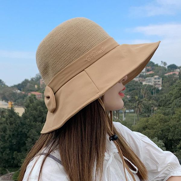 

bucket hat hat female spring and summer sun visor big brim fisherman's cover face anti ultraviolet 2021, Blue;gray