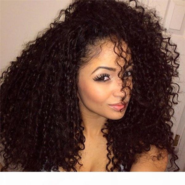 

8a 100% unpressed mongolian kinky curly hair 3pcs lot, Black