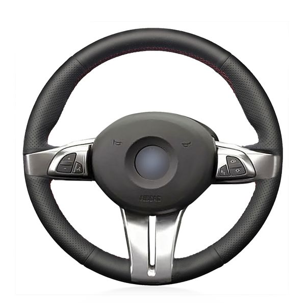 

diy custom black artificial leather steering wheel cover for bmw z4 2003-2006