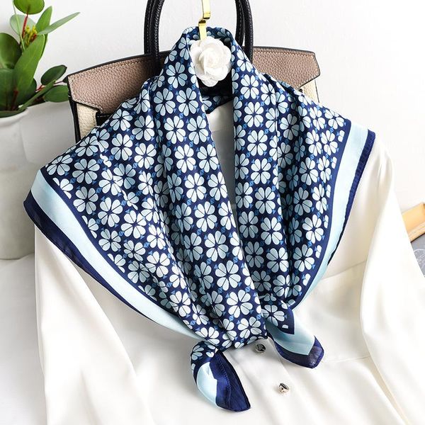 

scarves 2021 korean kerchief for wome summer sunscreen beach towel style printing small winter fashion warm shawl, Blue;gray
