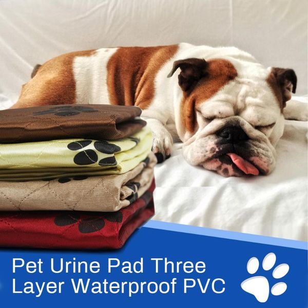 

kennels & pens pet dog urine pad waterproof multi-color pee absorption cats reusable washable mattress cushion