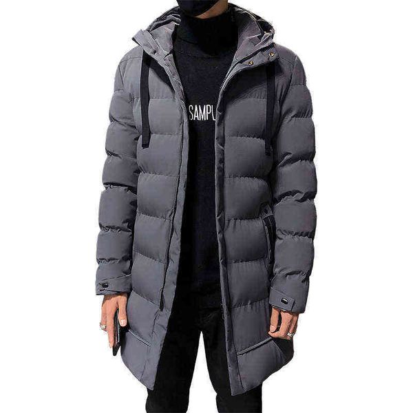 

medium length cotton et men's winter 2021 thickened korean fashion down, Black