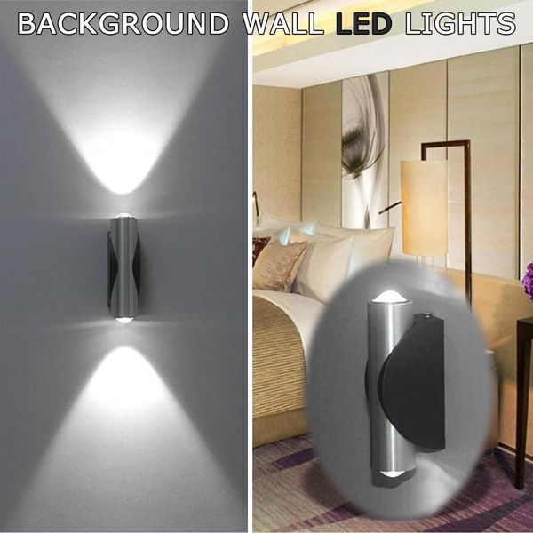 

wall lamp double-headed led light bedroom blue aluminum home sconce luces decoracion bar ktv porch ceiling