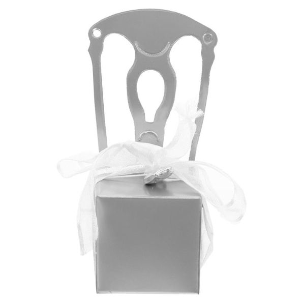 

gift wrap 1 set 24 pcs chair shape wedding candy boxes creative (silver)