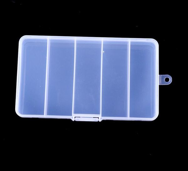 

fishing accessories hengjia 1pc hard plastic transparent 5 compartments box convenient lure tackle