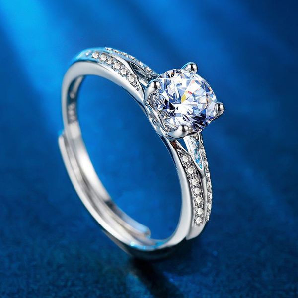 

wedding rings ladies lovers ql084 diamond promise men ring 925 sterling silver engagement band for women party jewelry gift, Slivery;golden