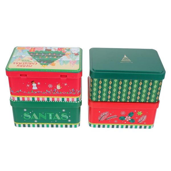 

gift wrap 4pcs portable dessert boxes festive candy (assorted color)