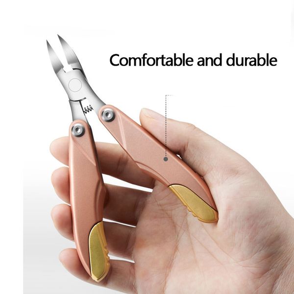 

1pc nail toenail cuticle nippers edge cutter manicure scissor plier pedicure dead skin remover portable clipper foot care tool