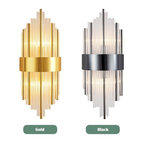 

modern wall lights bedside light luxury crystal led wall light living room bedroom decoration sconce home lighting fixtures