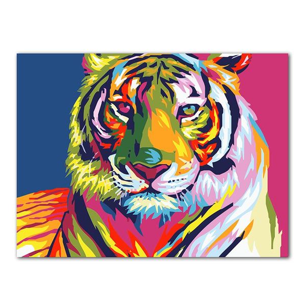 

paintings painting by numbers tiger diy oil acrylic drawing on canvas home office decor gift