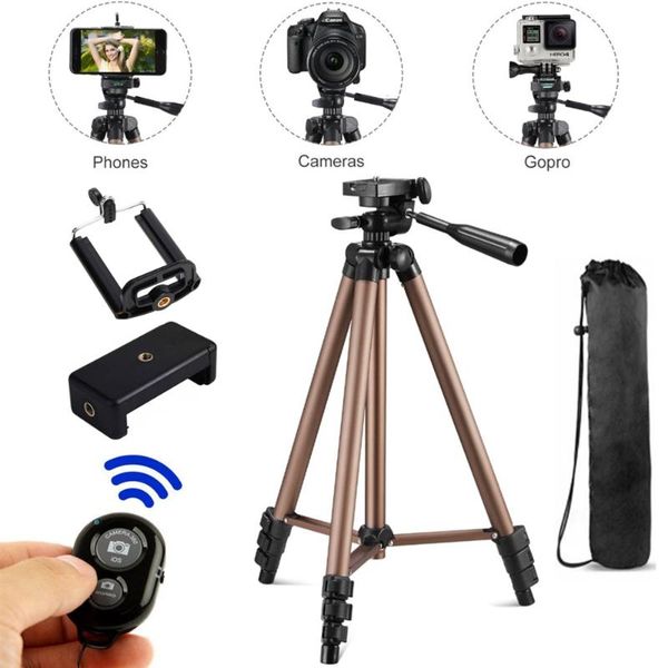 

tripods tripod for camera wt3130 phone holder dslr digital dv camcorder aluminum cellphone stand 1.3m 130cm high