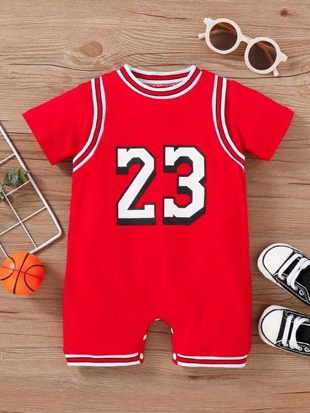 

baby letter graphic striped trim romper she, Blue