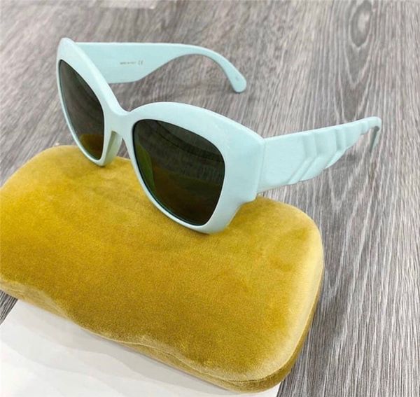 

new 2021 popular women designer sunglasses 0808 plate charming cat eye shape glasses spring wild style uv400 protection come with box, White;black