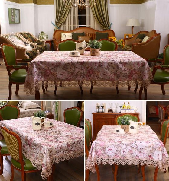 

table cloth lace embroidery tablecloth dustproof wedding banquet tv cabinet cover