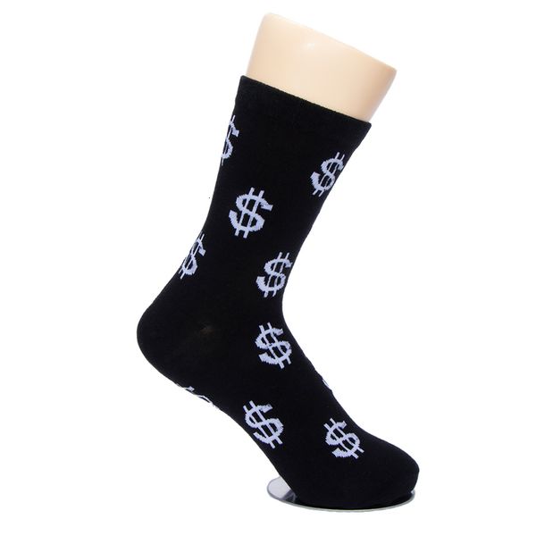 

pair ne fashion men couple of signs money casual cats dollar design breathing socks male, Black
