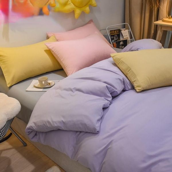 

bedding sets romantic mix-and- four-piece bed linen model girl heart dormitory three-piece princess style