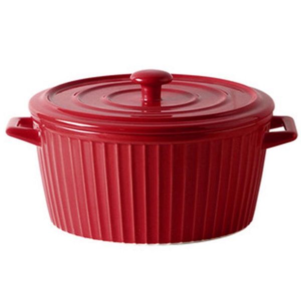 

pans ceramic casserole with lid, 1600ml bakeware soup bowl