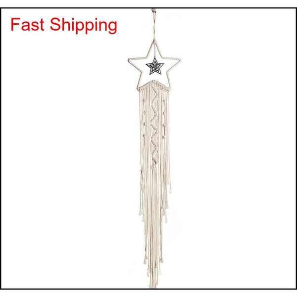 

2020 nordic boho hand-woven star tapestries ornaments christmas gift for children room farmhouse home decor mac jllghg bdesybag, Silver