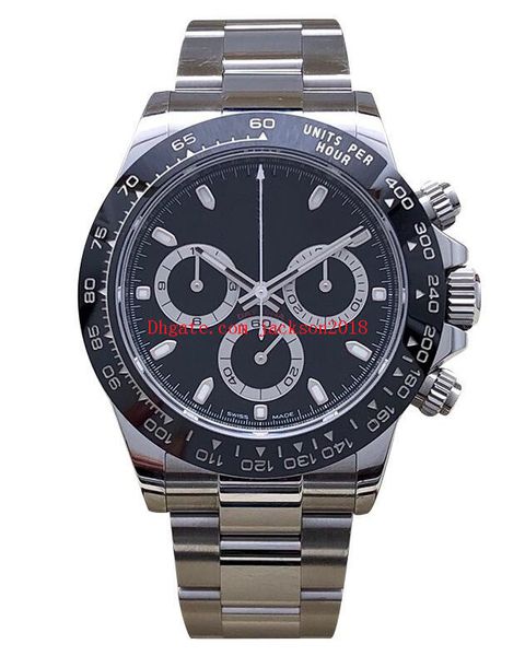 

men's watches 116500 116505 116506 116509 40mm black dial silver stainless steel bracelet mechanical automatic luxury wristwatches, Slivery;brown