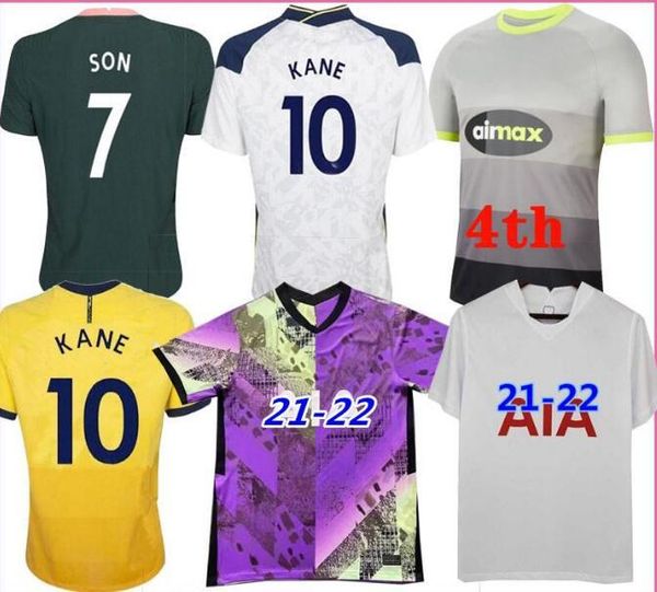 

men's t-shirts adults third home away shirt 21 22 tottenhames son kane dele bale lucas 2021 2022, White;black