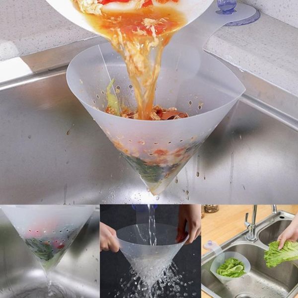 

hooks & rails kitchen sink strainer drain vegetable fruit drainer basket suction cup sponge rack storage toolsink filter shelf