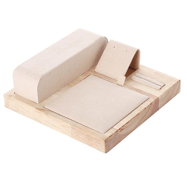 

jewelry pouches, bags bamboo wood display tray set storage counter, Pink;blue