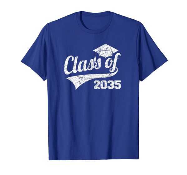 

class of 2035 vintage senior high school graduation t-shirt, White;black