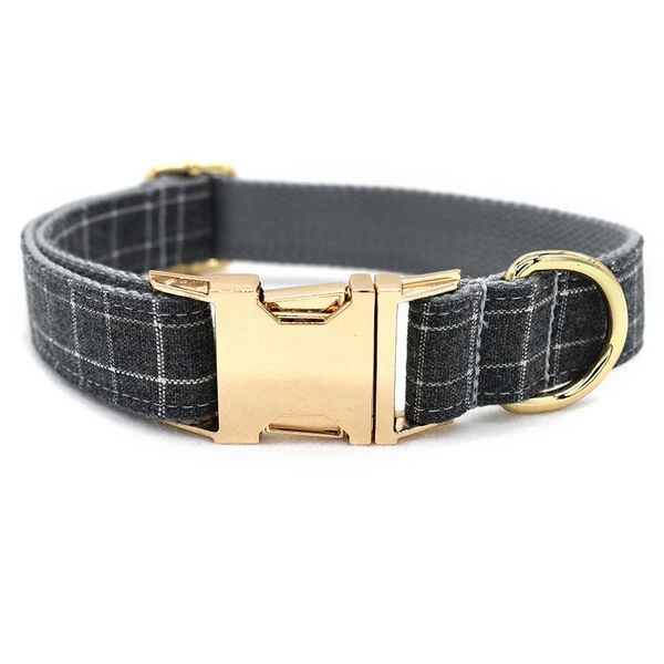 

dog collars & leashes grey plaid theme collar, durable, stylish, soiled leash automatic stretch nylon dog, sturdy and durable in 4 sizes
