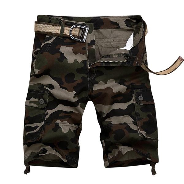 

men's shorts camo summer fashion multi-pocket camouflage colour army military overalls men clothes pantalones cortos 2021, White;black