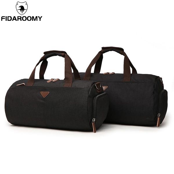 

duffel bags men travel large capacity hand luggage canvas duffle carry on weekend multifunctional travelling