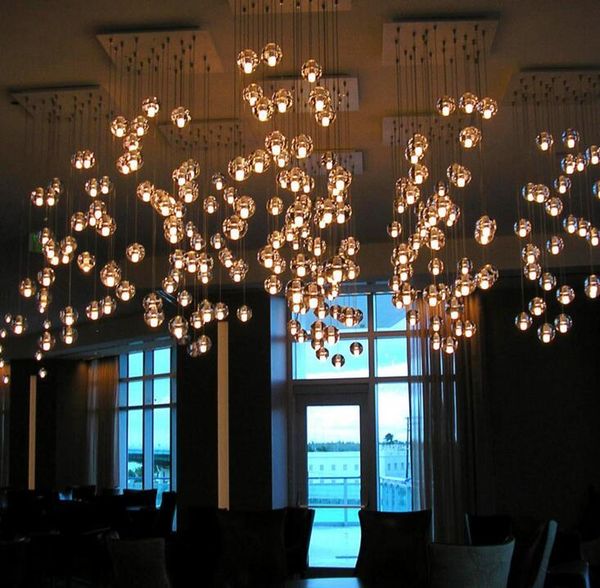 

pendant lamps diy crystal ball led chandelier clear stairs american meteor shower el house meals lamp