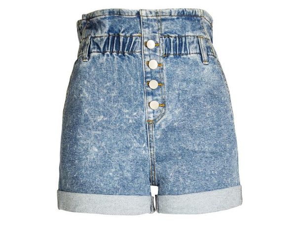

women's shorts 2021 fashion casual elastic waist button short pants skinny boyfriend jeans for girls streetwear vintage clothes, Blue
