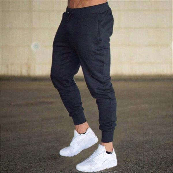 

men's pants 2021 casual men joggers sweatpants solid color trousers fitness sportswear jogger track pant plus size s-3xl summer spring, Black