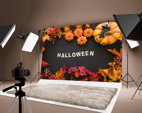 

party decoration happy halloween pumpkin lantern printed thin pography backdrops po festival background decor