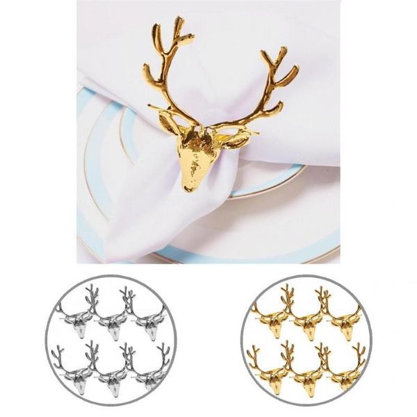 

napkin rings clip deer design useful durable xmas table serving ring