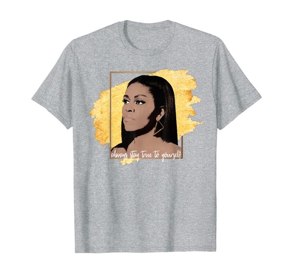 

michelle obama beautiful strong woman t-shirt, White;black