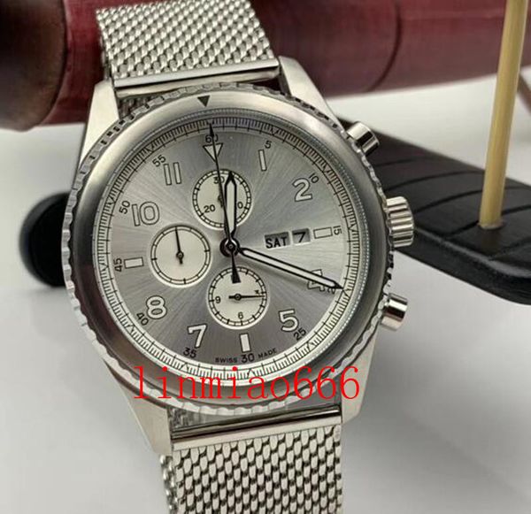 

quartz battery satch mens watches legible arabic numerals markers mesh strap day date outdoor watch wristwatches, Slivery;brown